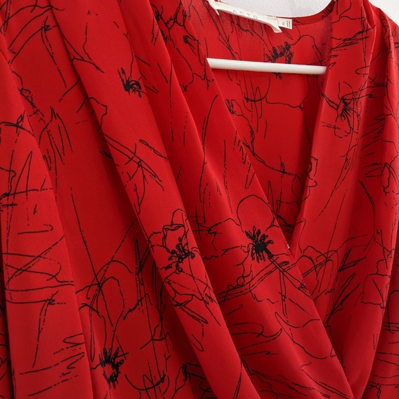 ASTR the Label V-Neck Asymmetrical Peplum Blouse - Picture 6 of 13